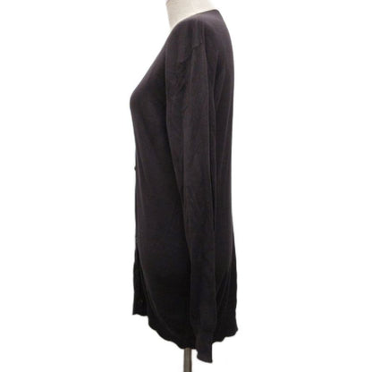 Miu Miu Miu Cardigan Knit Long Sleeve Cotton Long Oversize 42 Gray