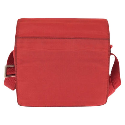 Prada Tessuto Red Silver Nylon Shoulder Bag Pochette