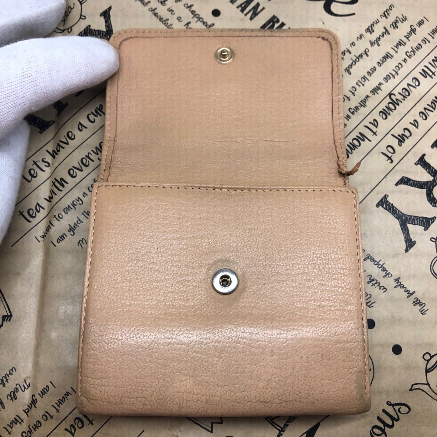 Chanel Fold Wallet Caviar Leather CC Logo Hook Card Billfold — view 5