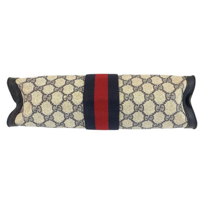 Gucci Vintage Sherry Line Gray GG Supreme Canvas 422 39 012 Clutch