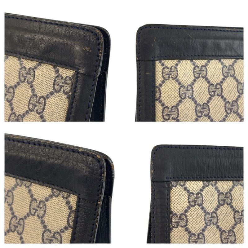 Gucci Vintage Sherry Line Gray GG Supreme Canvas 422 39 012 Clutch