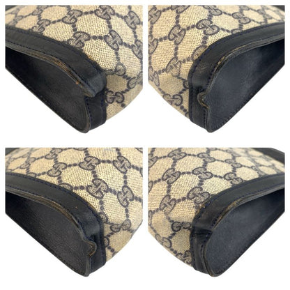 Gucci Vintage Sherry Line Gray GG Supreme Canvas 422 39 012 Clutch