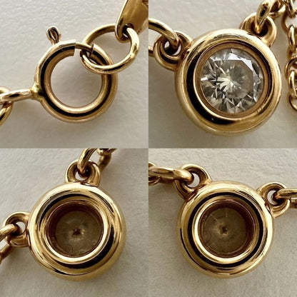 Tiffany & Co Necklace by the Yard Single Diamond Pendant 18k YG 18k Yellow Gold