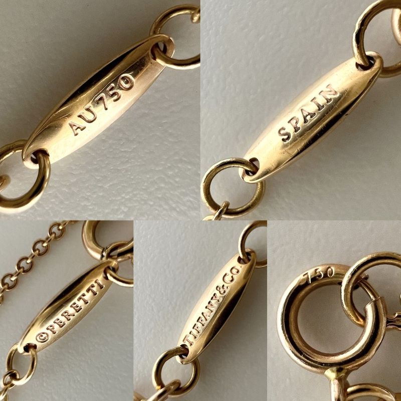 Tiffany & Co Necklace by the Yard Single Diamond Pendant 18k YG 18k Yellow Gold
