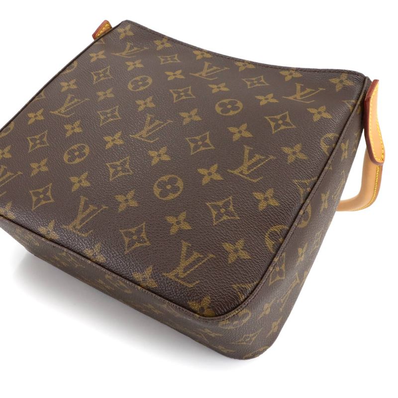 Louis Vuitton Monogram Looping MM Shoulder Bag Brown