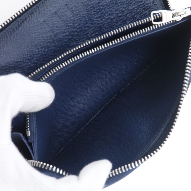 Louis Vuitton Zippy Wallet Vertical Taiga Ocean Navy