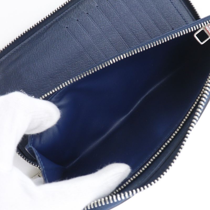 Louis Vuitton Zippy Wallet Vertical Taiga Ocean Navy