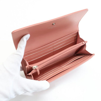 Chanel CC Logo Caviar Leather Pink Wallet