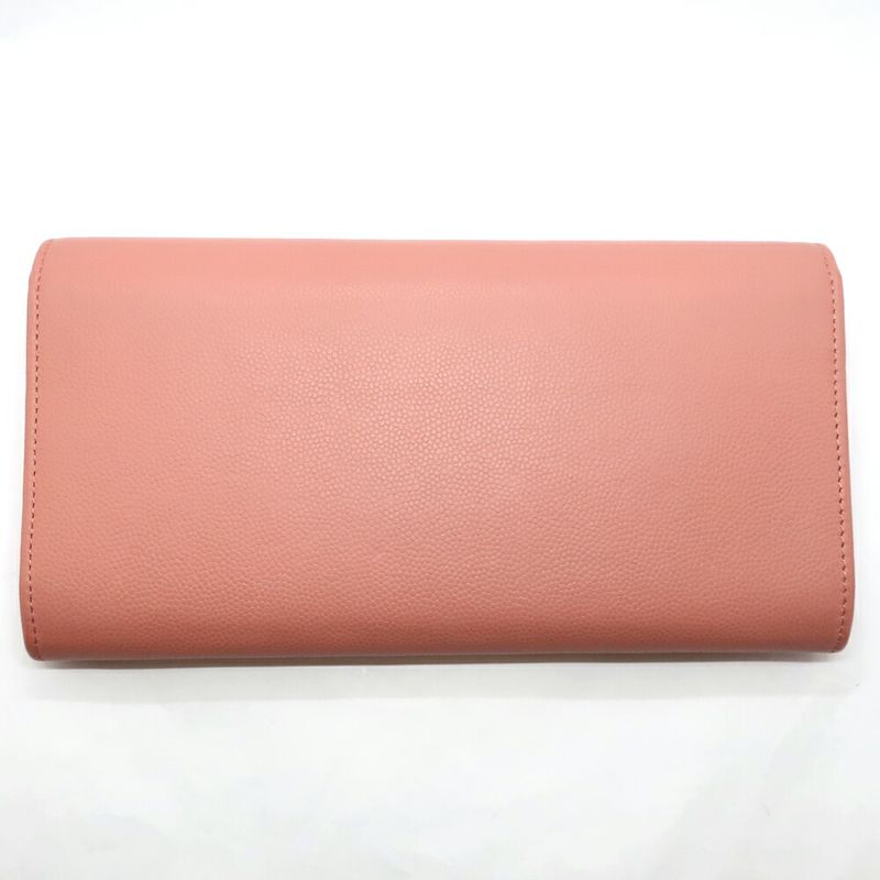 Chanel CC Logo Caviar Leather Pink Wallet