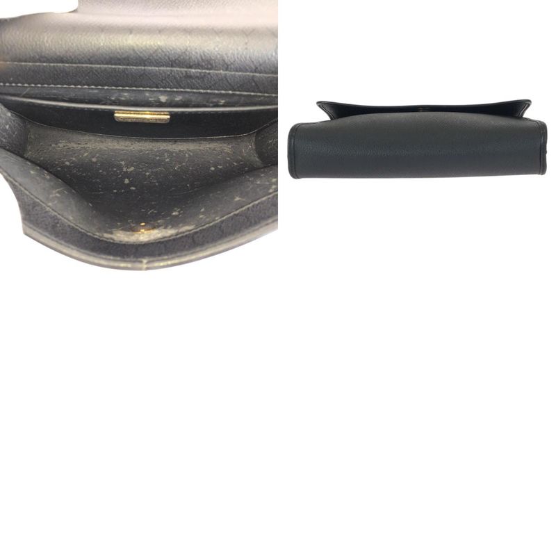Dior Vintage Black Silver Leather Shoulder Bag