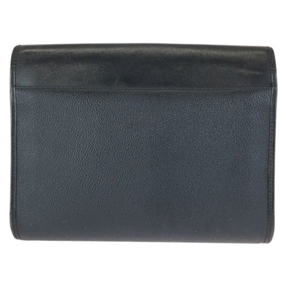 Dior Vintage Black Silver Leather Shoulder Bag