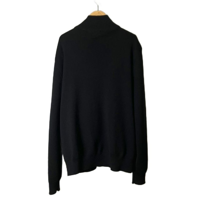 Prada Re-Nylon Jacket Knit Contrast Triangle Plate 50 Black