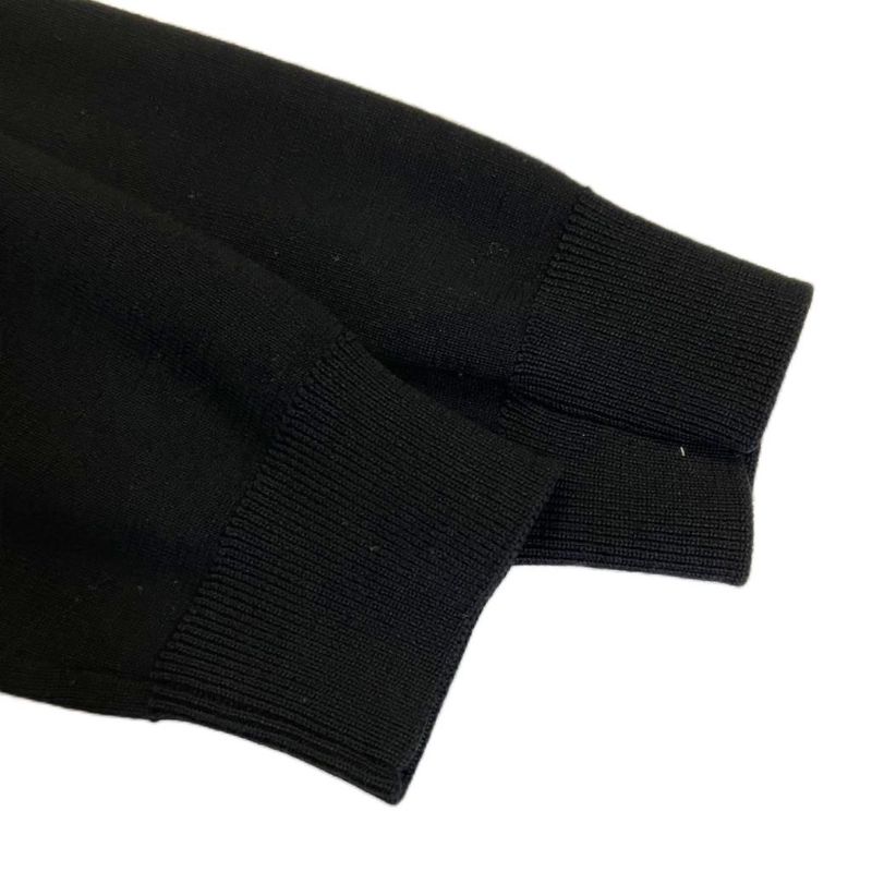 Prada Re-Nylon Jacket Knit Contrast Triangle Plate 50 Black