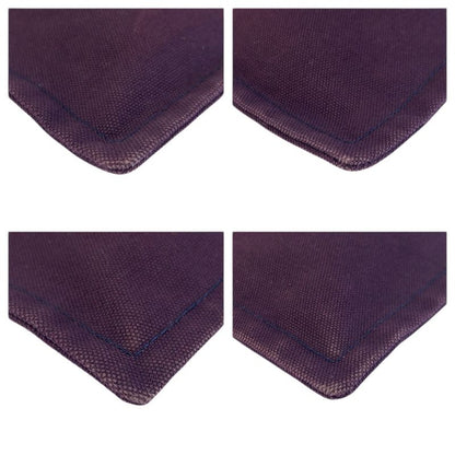 Hermes Yachting Trousse Flat GM Purple Silver Cotton Clutch Pouch
