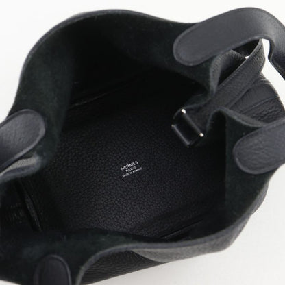 Hermes Picotin PM Taurillon Clemence Black Silver Handbag
