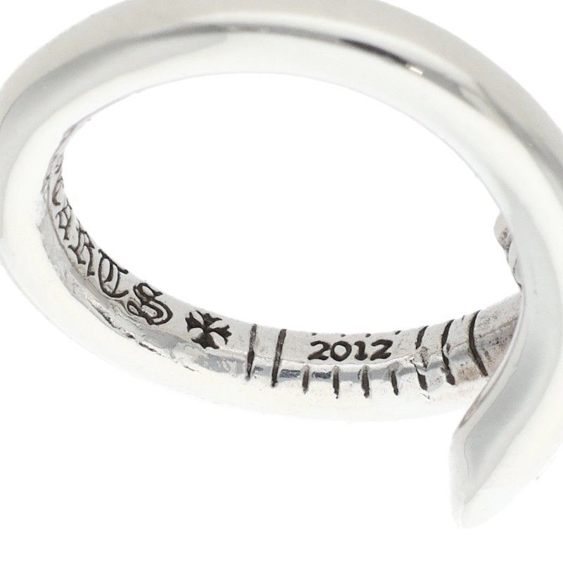 Chrome Hearts Nail Crsball Cross Ball Silver Ring