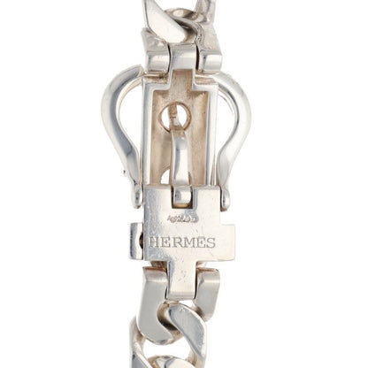 Hermes Boucle Series MM Silver Necklace MM
