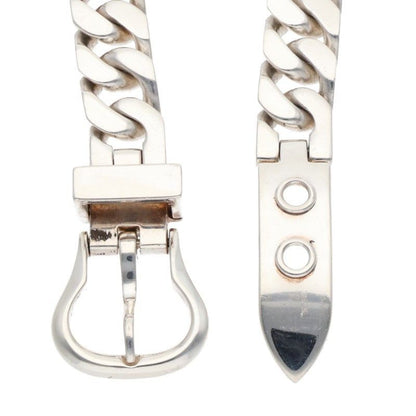 Hermes Boucle Series MM Silver Necklace MM