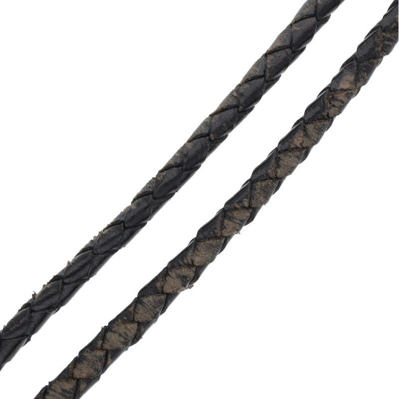 Chrome Hearts Bolotie Ovaltiny Tiny Classic Loop Tie Leather Necklace