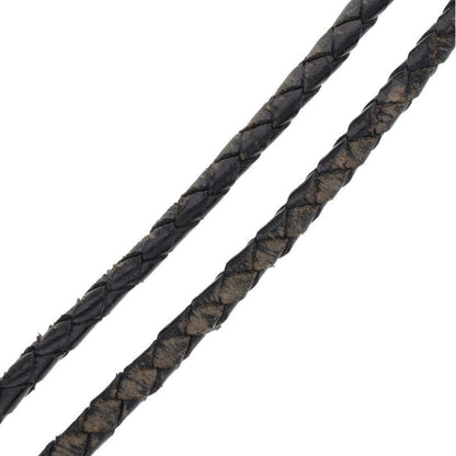 Chrome Hearts Bolotie Ovaltiny Tiny Classic Loop Tie Leather Necklace
