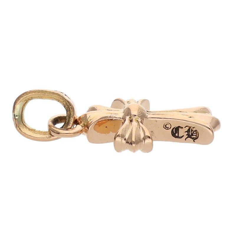Chrome Hearts 22k Crs Bbyfat P Dmnd Baby Fat Pave Diamond Charm Gold Necklace
