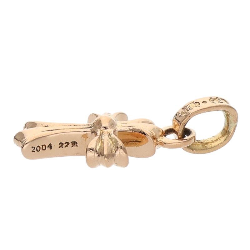 Chrome Hearts 22k Crs Bbyfat P Dmnd Baby Fat Pave Diamond Charm Gold Necklace