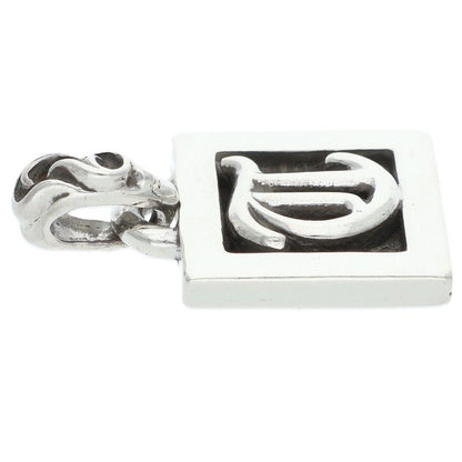 Chrome Hearts Framed Letter Block T Alphabet Silver Necklace Top