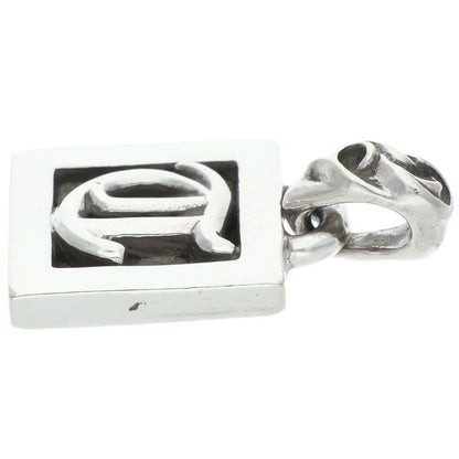 Chrome Hearts Framed Letter Block T Alphabet Silver Necklace Top
