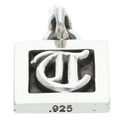 Chrome Hearts Framed Letter Block T Alphabet Silver Necklace Top