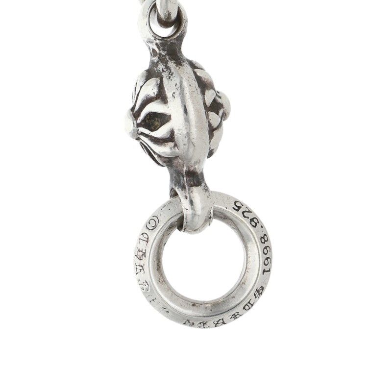 Chrome Hearts Tny CH Crs 1 Ball Tiny Ch Cross Charm Silver Necklace Top
