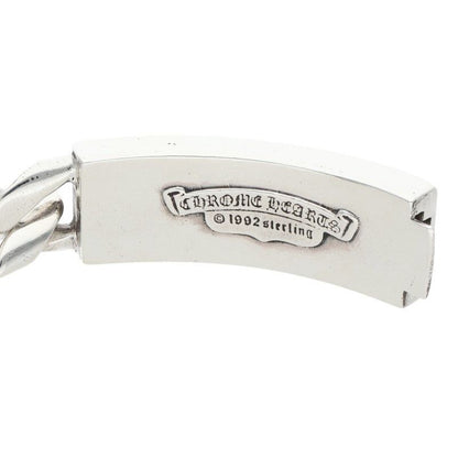 Chrome Hearts ID Floral Crs Cross ID Classic Vintage Silver Bracelet