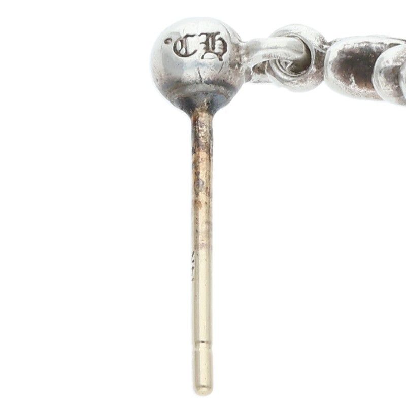 Chrome Hearts Tny CH Pls 1 Tiny Ech Plus Drop Silver Earrings