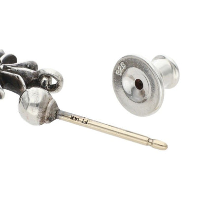 Chrome Hearts Tny CH Pls Dia Tiny Ech Plus Drop 1 Diamond Silver Earrings