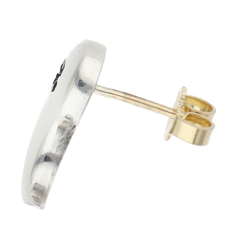 Chrome Hearts Yin Yang Silver Earrings
