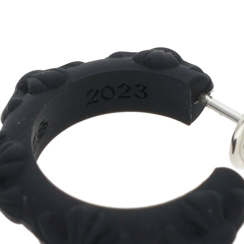 Chrome Hearts Rubber Hoop Cross Sml Band Silicone Earrings