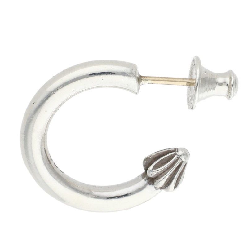 Chrome Hearts Hoop Plain Silver Earrings