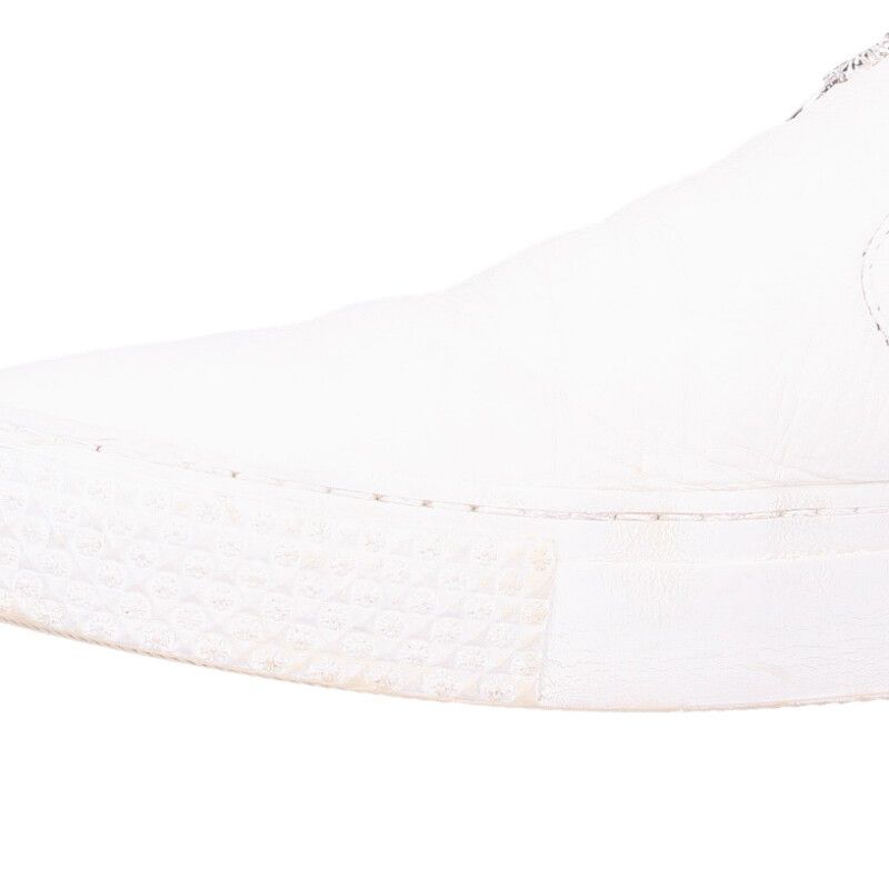 Chrome Hearts Slip on Blk Calf on CH Plus Leather Sneakers with Patch Dagger 40