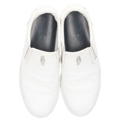 Chrome Hearts Slip on Blk Calf on CH Plus Leather Sneakers with Patch Dagger 40