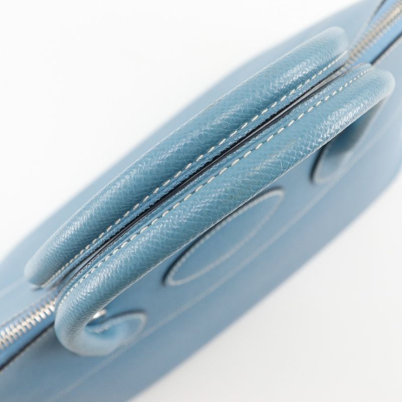 Hermes Bolide 35 2-Way Shoulder Veau Epsom Blue Jean Silver Handbag