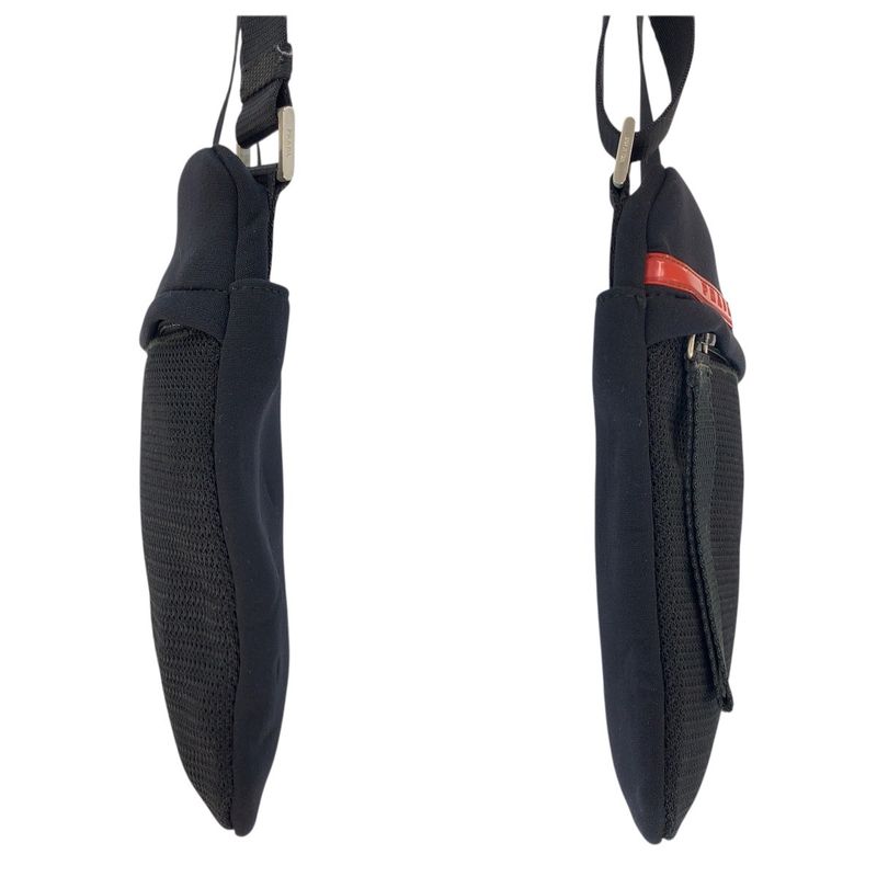 Prada Sports Black Neoprene Mesh Shoulder Bag Pochette