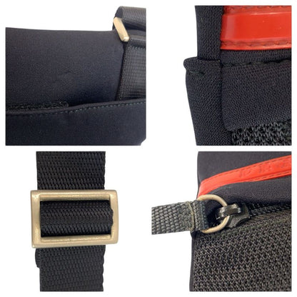 Prada Sports Black Neoprene Mesh Shoulder Bag Pochette