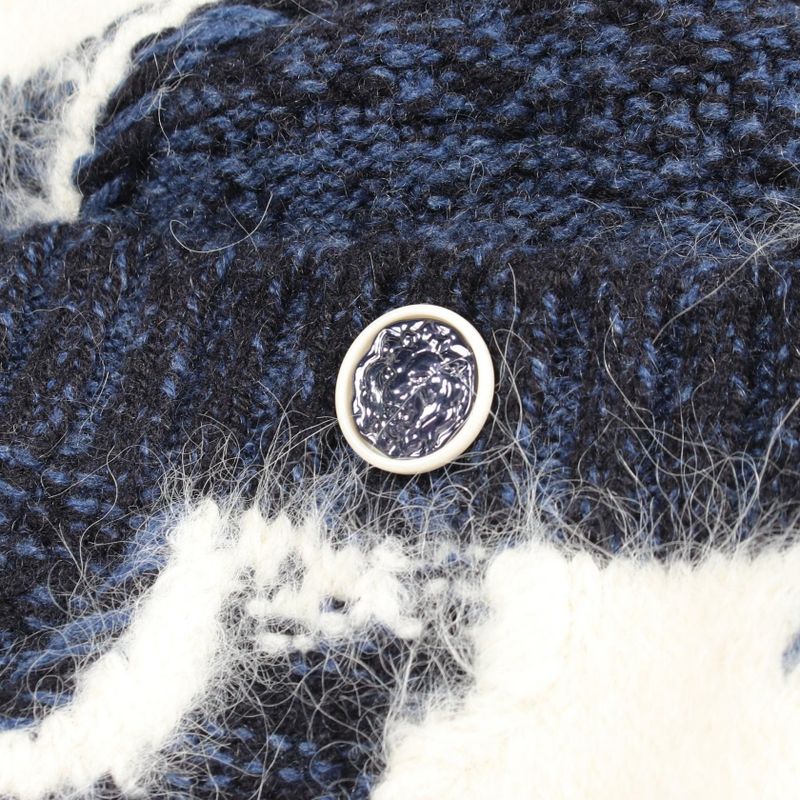 Chanel Cardigan Lion Button Floral Pattern Cashmere