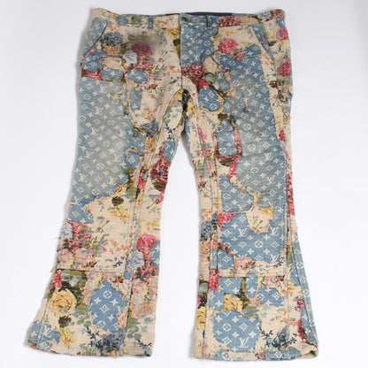 Louis Vuitton Destroy Bell Bottom Carpenter Denim Pants 40 Monogram Sashiko