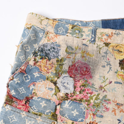 Louis Vuitton Destroy Bell Bottom Carpenter Denim Pants 40 Monogram Sashiko — view 4