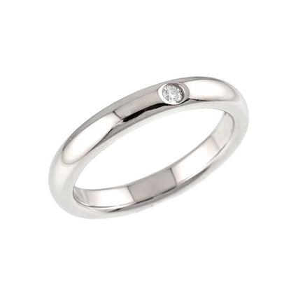 Tiffany & Co Stacking Band Ring Diamond Pt Platinum
