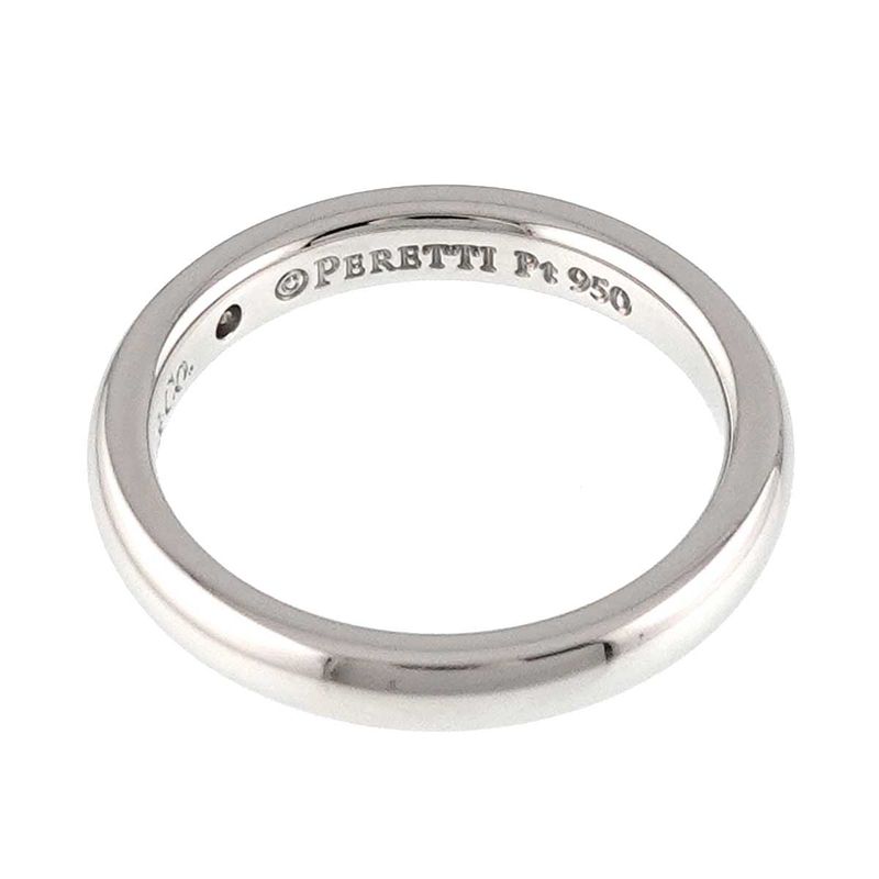 Tiffany & Co Stacking Band Ring Diamond Pt Platinum