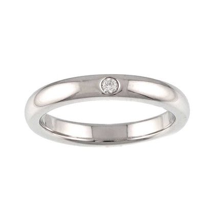 Tiffany & Co Stacking Band Ring Diamond Pt Platinum