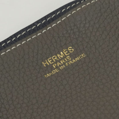 Hermes Double Sens 36 Tote Taurillon Clemence Bleunuit Etoupe Blue Gray