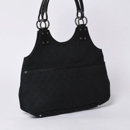 Gucci Handbag GG Canvas Leather Black Gold — view 3