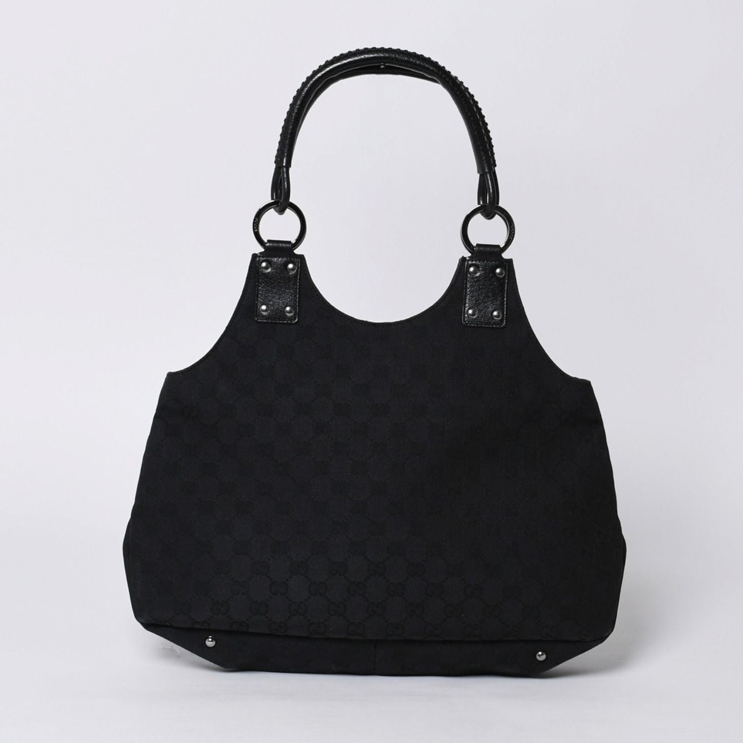 Gucci Handbag GG Canvas Leather Black Gold — view 2